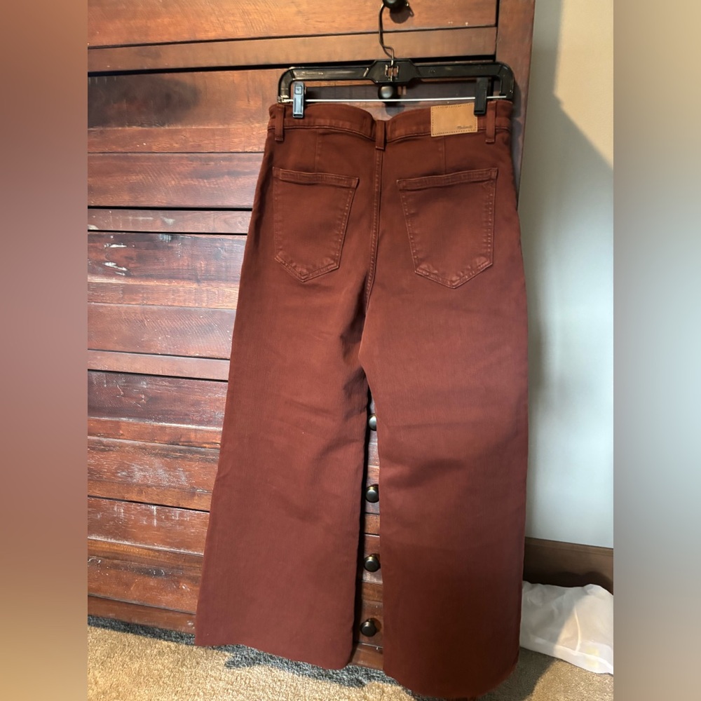 Madewell NWOT High-Waist Rust Brown Wide-Leg Jeans Sz 29 - Picture 6 of 10